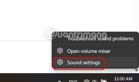 Sound settings