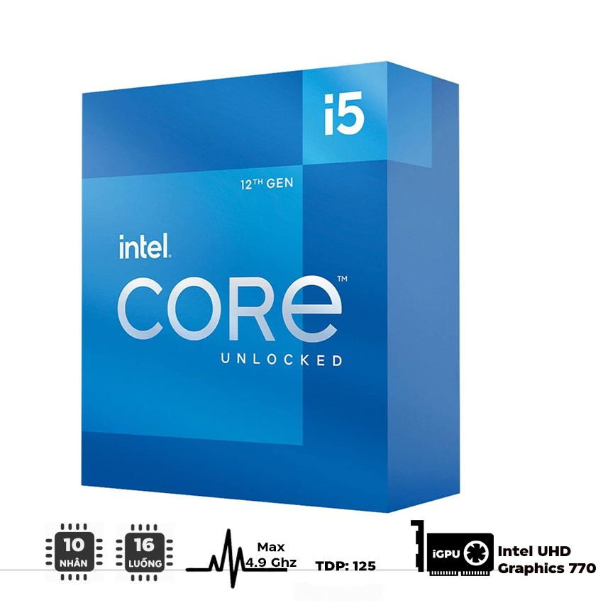 CPU Intel Core i5-12600K (3.7GHz turbo up to 4.9Ghz, 10 nhân 16 luồng, 20MB Cache, 125W) - Socket Intel LGA 1700/Alder Lake) - Hình ảnh 4