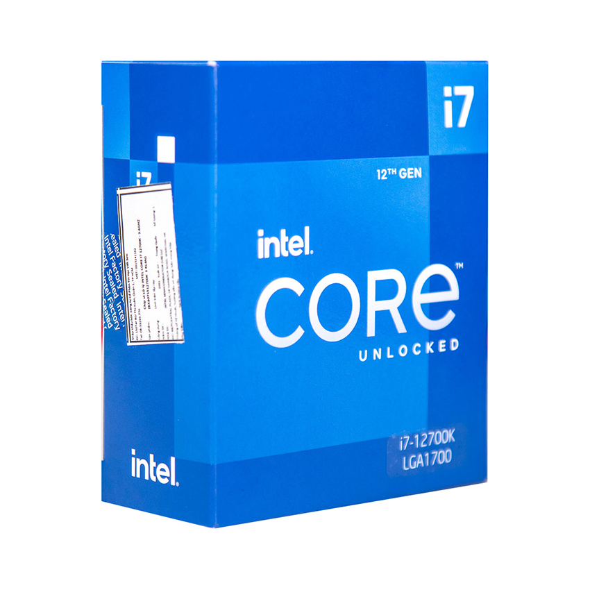 CPU Intel Core i7-12700K (3.8GHz turbo up to 5.0Ghz, 12 nhân 20 luồng, 25MB Cache, 125W) - Socket Intel LGA 1700Alder Lake)